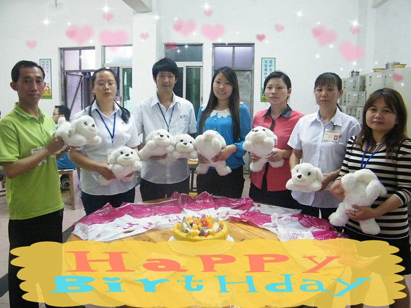 Holding birthday party for employees