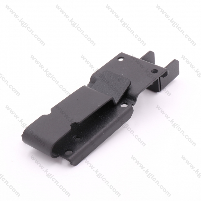 precision metal clip holder with black powder coating 