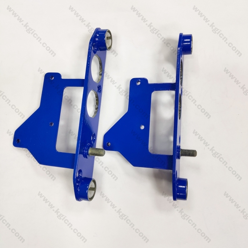 High quality zinc die casting part, blue color paingting